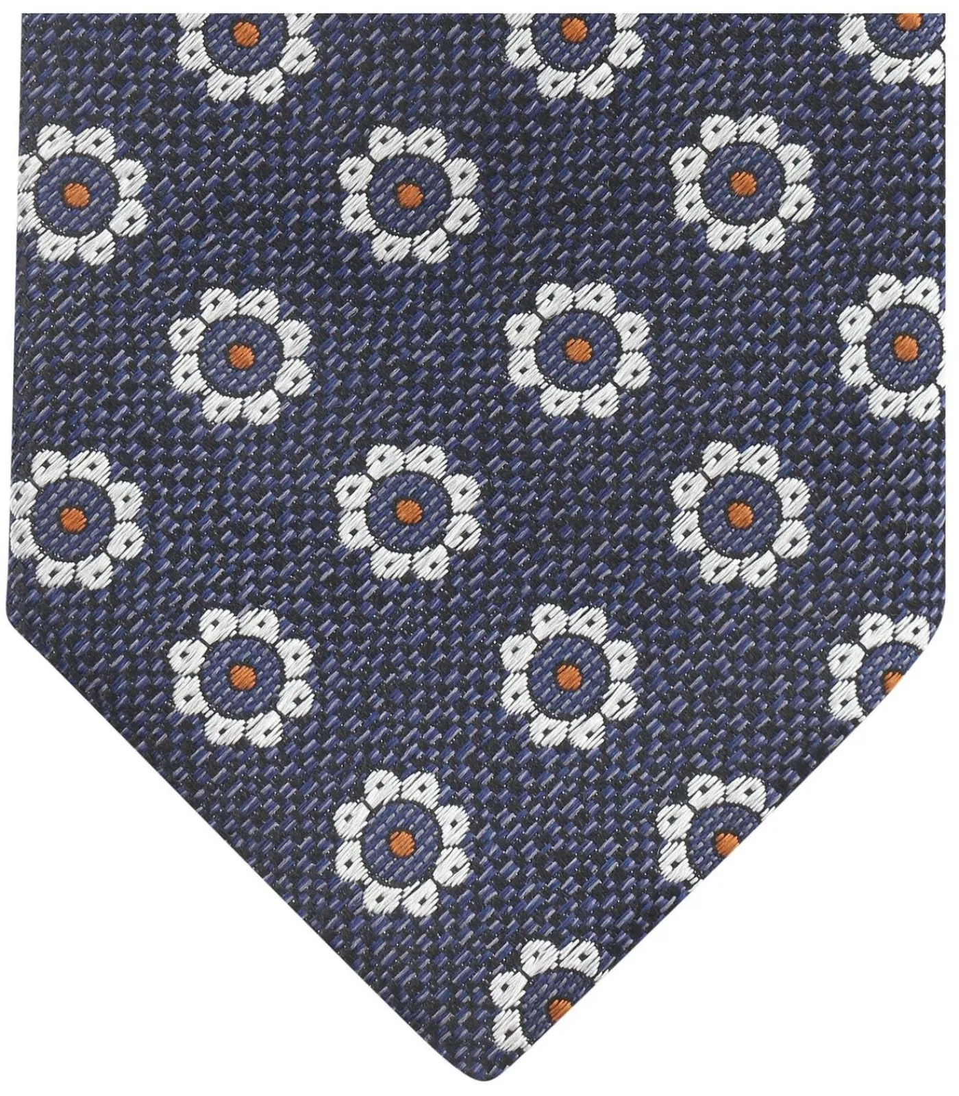 New Stropdas Zijde Bloem Navy Heren Kostuums & Blazers