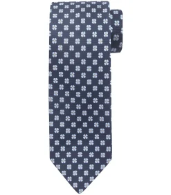 Hot Stropdas Zijde Bloem Navy Heren Kostuums & Blazers