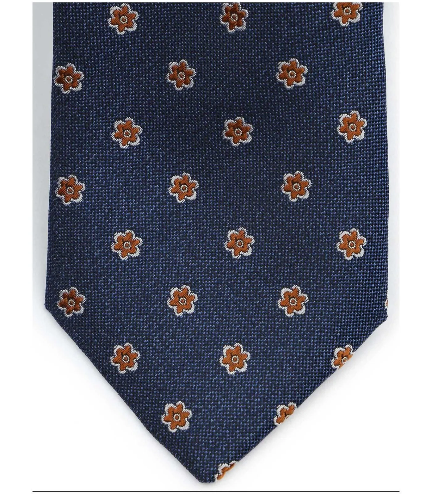 Heren Suitable Stropdas Zijde Flower Navy