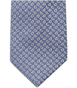 Stropdas Zijde Paisley Donkerblauw Heren Kostuums & Blazers