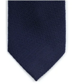 Sale Stropdas Zijde Rough Oxford Navy Heren Kostuums & Blazers