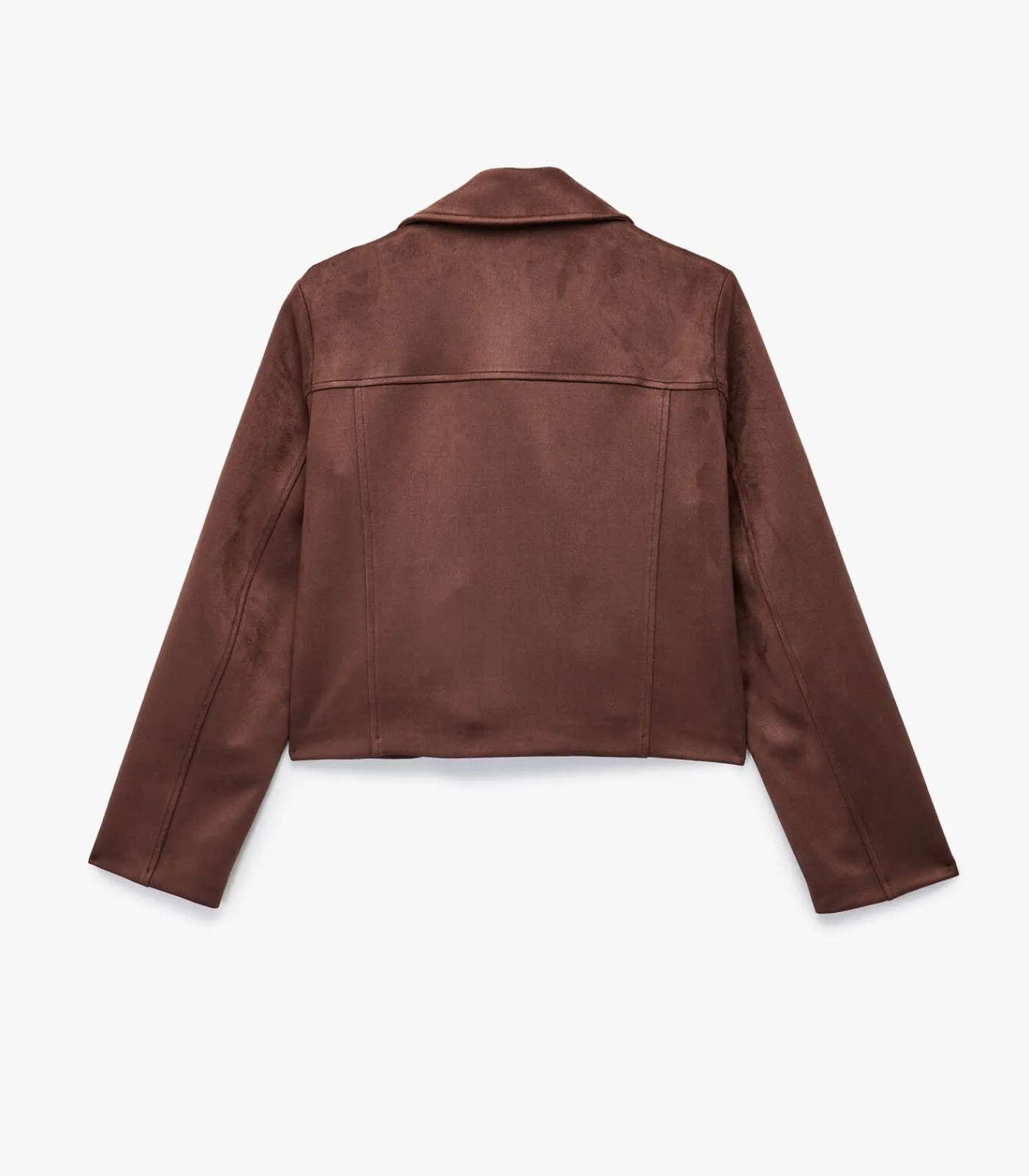 Hot Suède Crop Jasje Lang Bruin DAMES Jassen