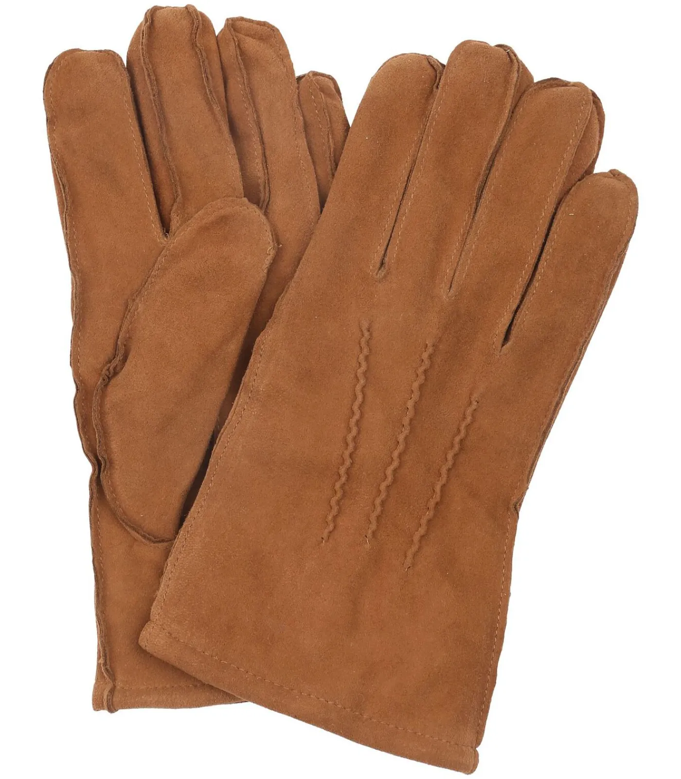Heren Suitable Suede Handschoen Cognac