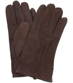 Heren Suitable Suede Handschoen Donkerbruin