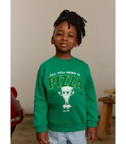 Hot Sweatshirt met pizzalogo en ronde hals Kinderen Truien & Vesten