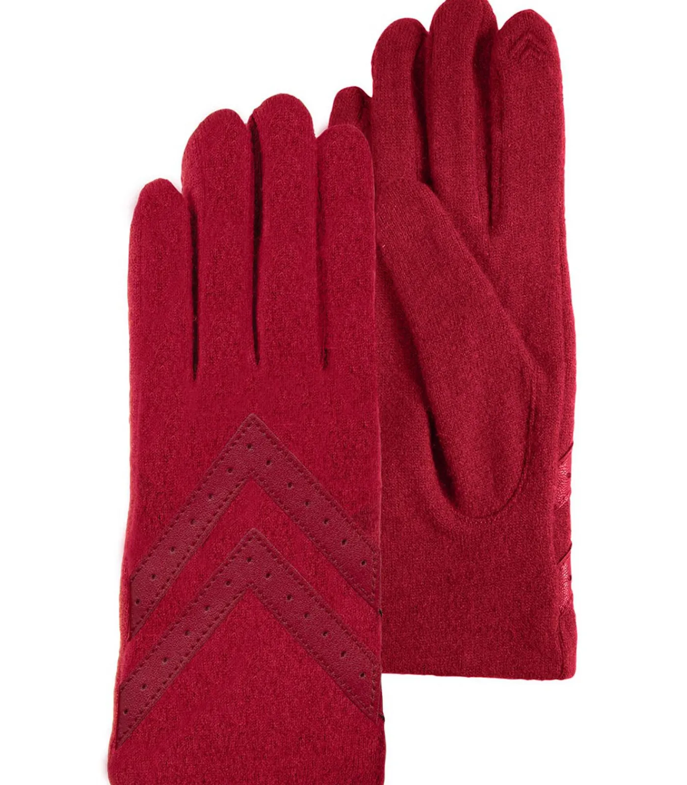 New Tactiele handschoenen van wol voor dames Rood DAMES Handschoenen