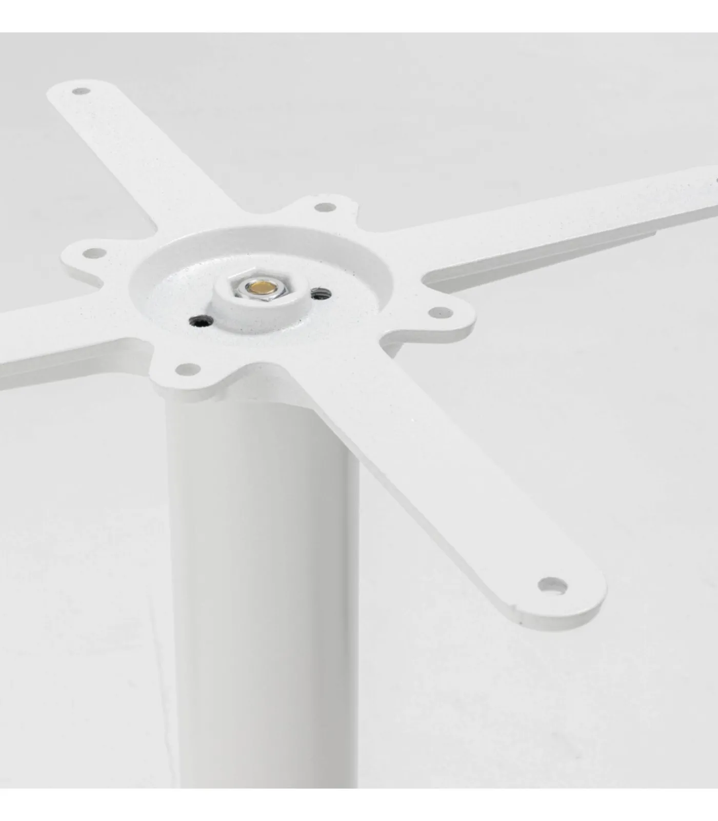 Clearance Tafel hoog rond 60 cm witte poot en terrazzo bekleding Tafels