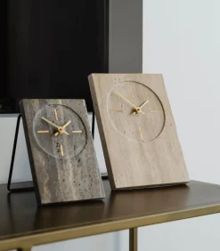 Online Tafelklok 16xH23,5cm travertijn Zone Klokken