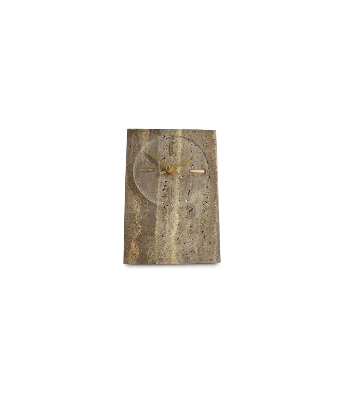 Outlet Tafelklok 12xH18cm travertijn grijs Zone Klokken