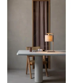 Tafellamp Boston - Bruin - 17x18x44cm Tafellampen