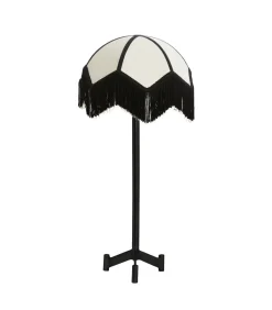 Tafellamp Dennis/Sulina - Zwart/Wit - Ø35x78cm Tafellampen