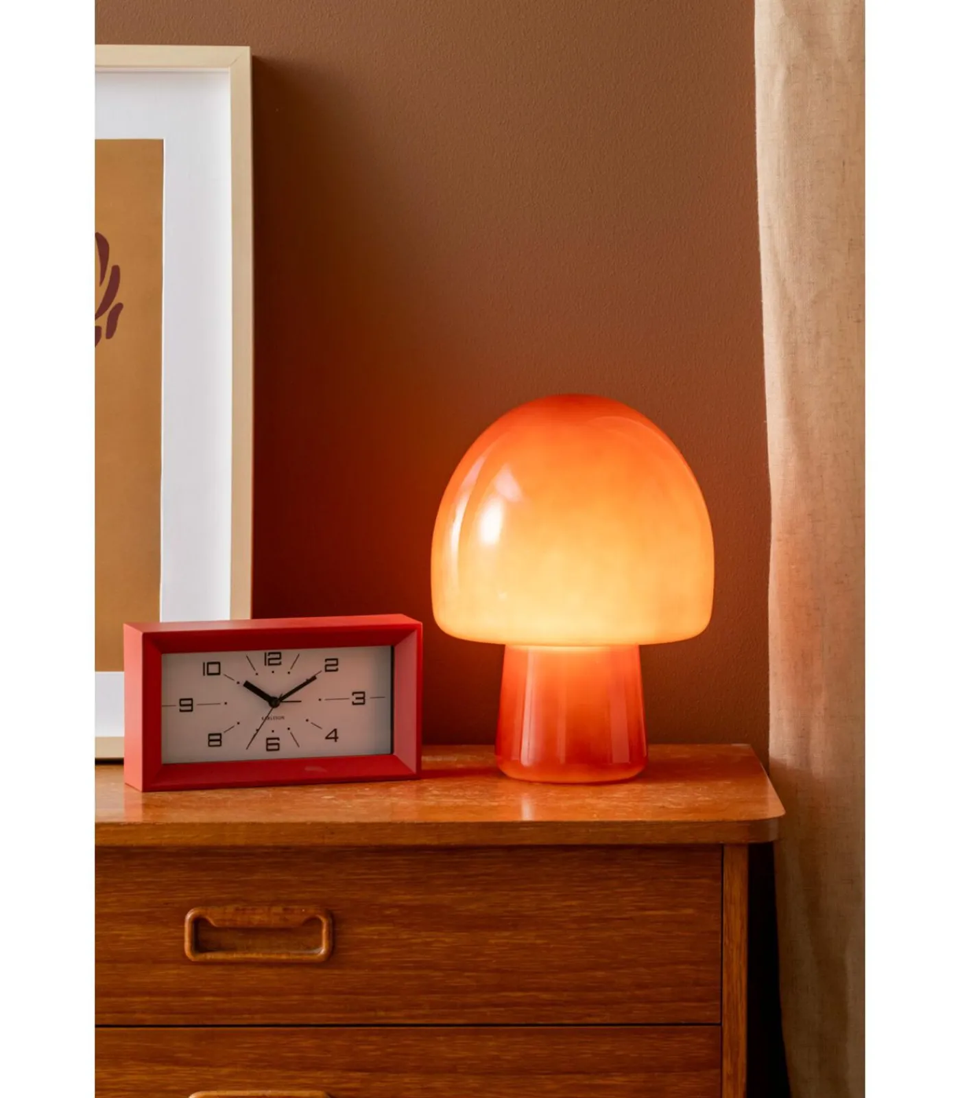 Outlet Tafellamp Gozar - Rood - 20x20x27cm Tafellampen