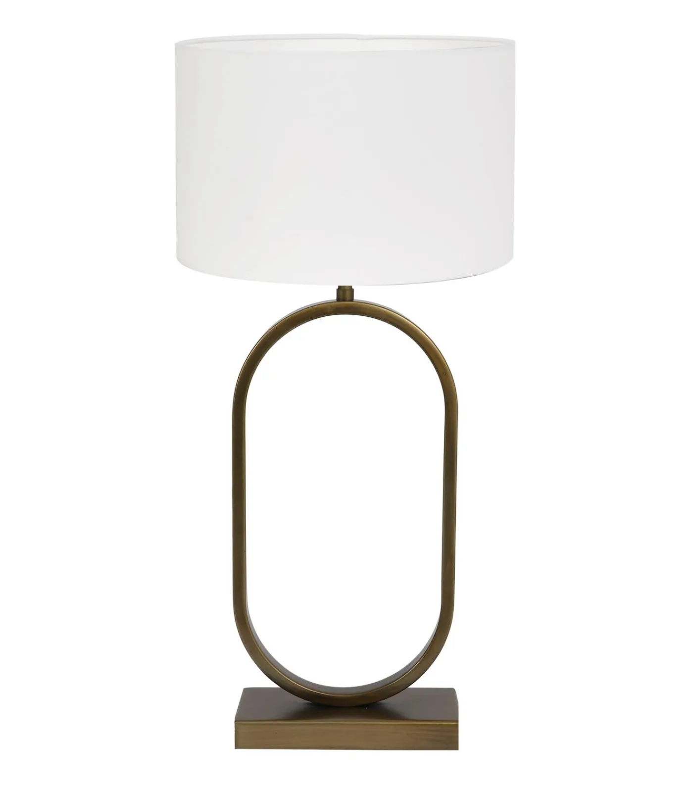 Best Tafellamp Jamiri/Polycotton - Ant, Brons/Wit - Ø30x67cm Tafellampen