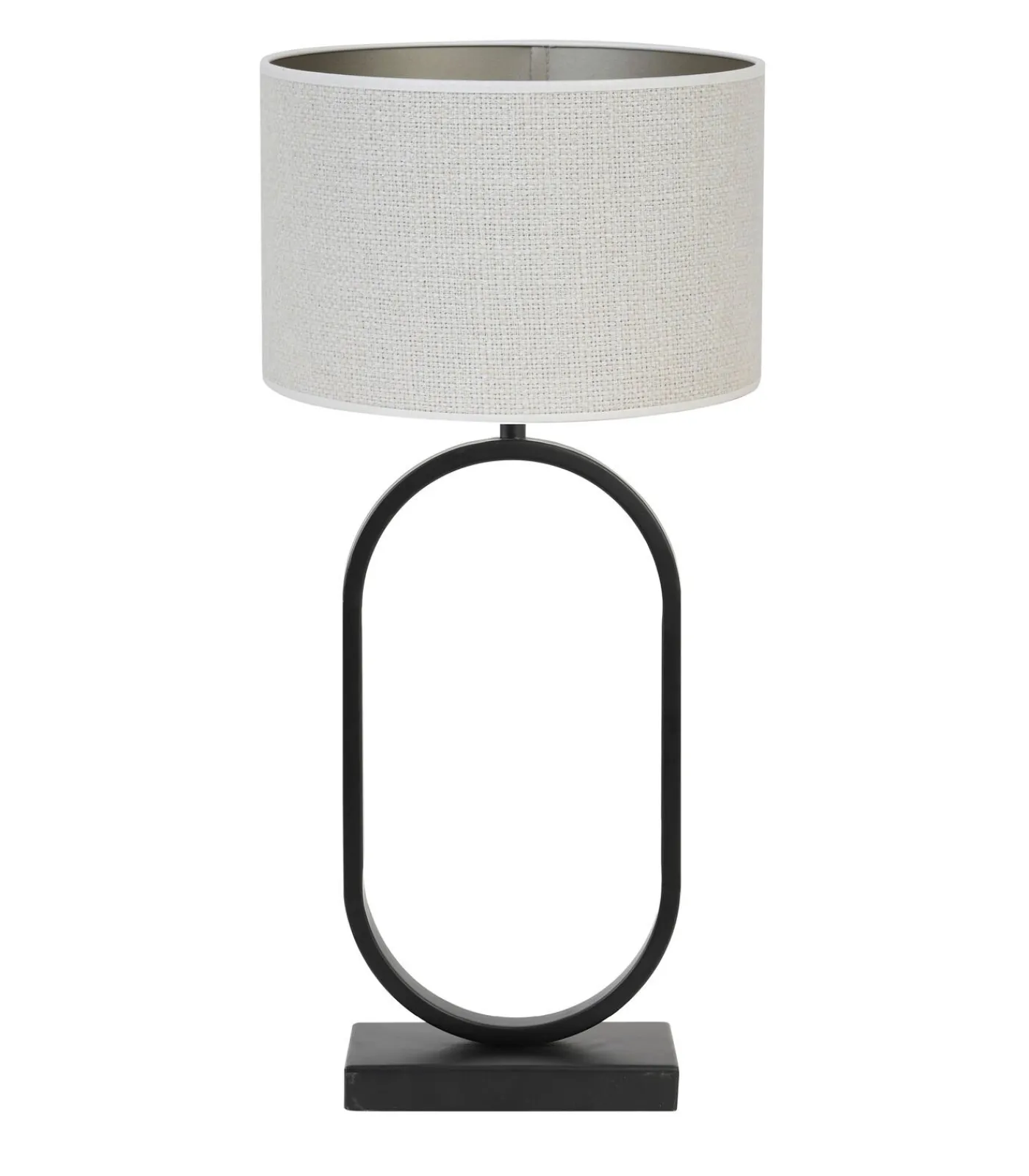 Best Tafellamp Jamiri/Saverna - Zwart/Eiwit - Ø30x67cm Tafellampen