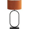New Tafellamp Jamiri/Velours - Zwart/Terra - Ø30x67cm Tafellampen