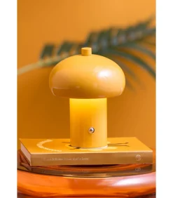 Leitmotiv Tafellamp Retro Seta Led - Geel - 12.5x12.5x15cm