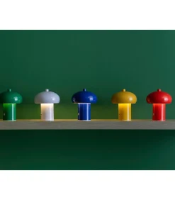 Leitmotiv Tafellamp Retro Seta Led - Geel - 12.5x12.5x15cm