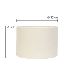 Best Tafellamp Shiva/Livigno - Zwart/Eiwit - Ø35x84cm Tafellampen