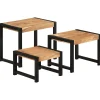 vidaXL Tafeltjesset 3 st massief hout