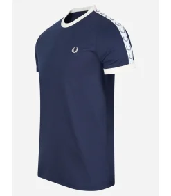 Heren Fred Perry Taped ringer t-shirt - carbon
