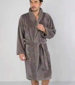 Online Teddy Badjas Grijs Heren Badjassen