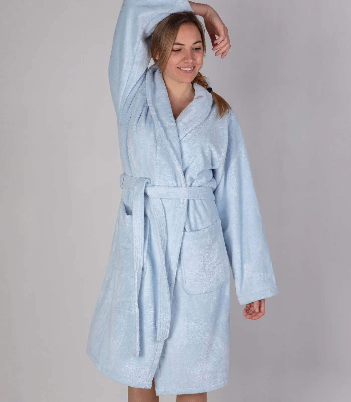 Discount Teddy Badjas Licht Blauw DAMES Badjassen