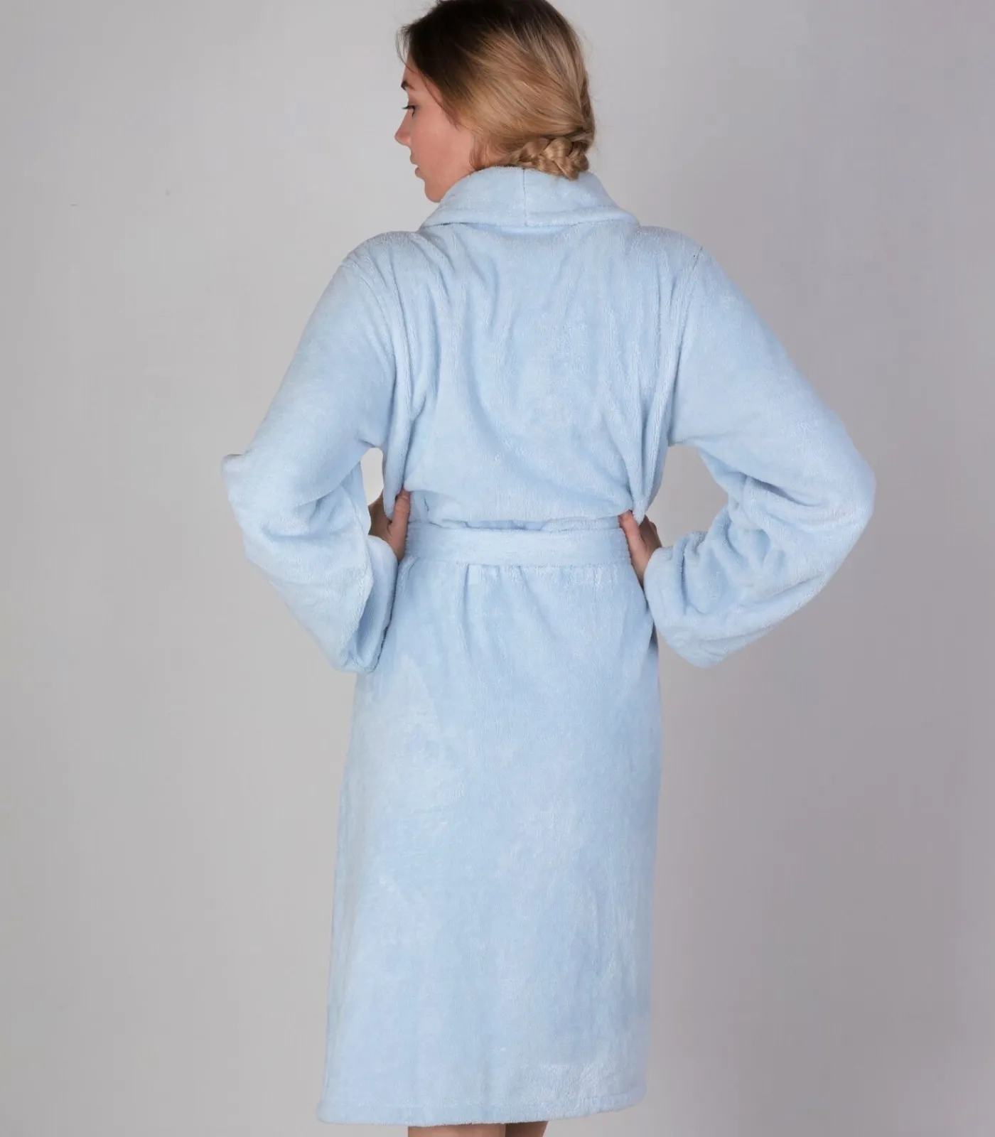 Discount Teddy Badjas Licht Blauw DAMES Badjassen