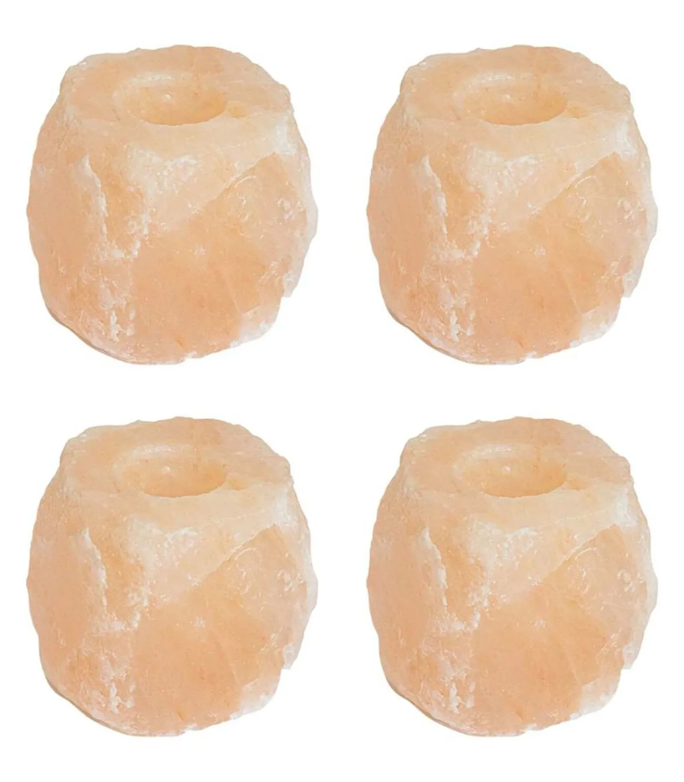 vidaXL Teelicht houders 4 pcs Roze Steen