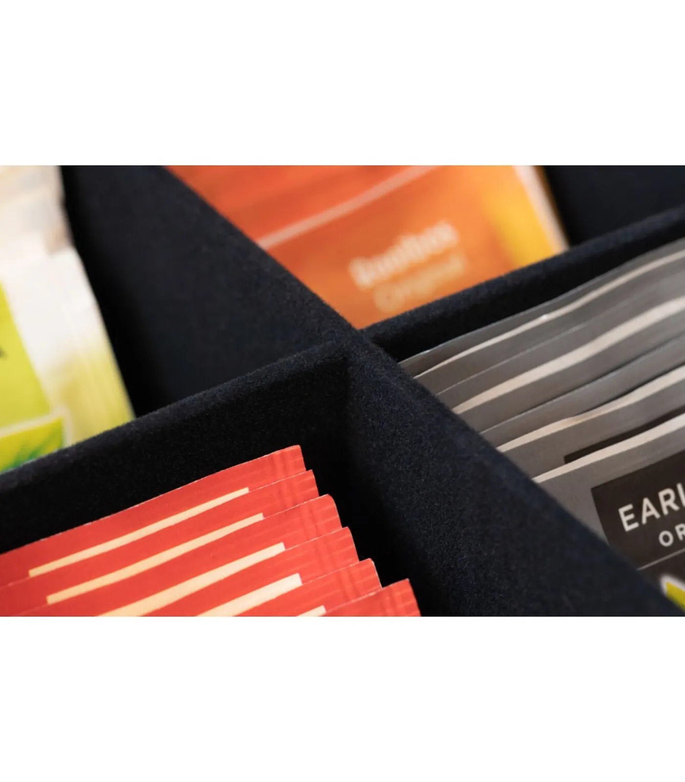 Cookinglife Theedoos - Hout - 6-vaks - met Fluweel - 43 x 9 cm