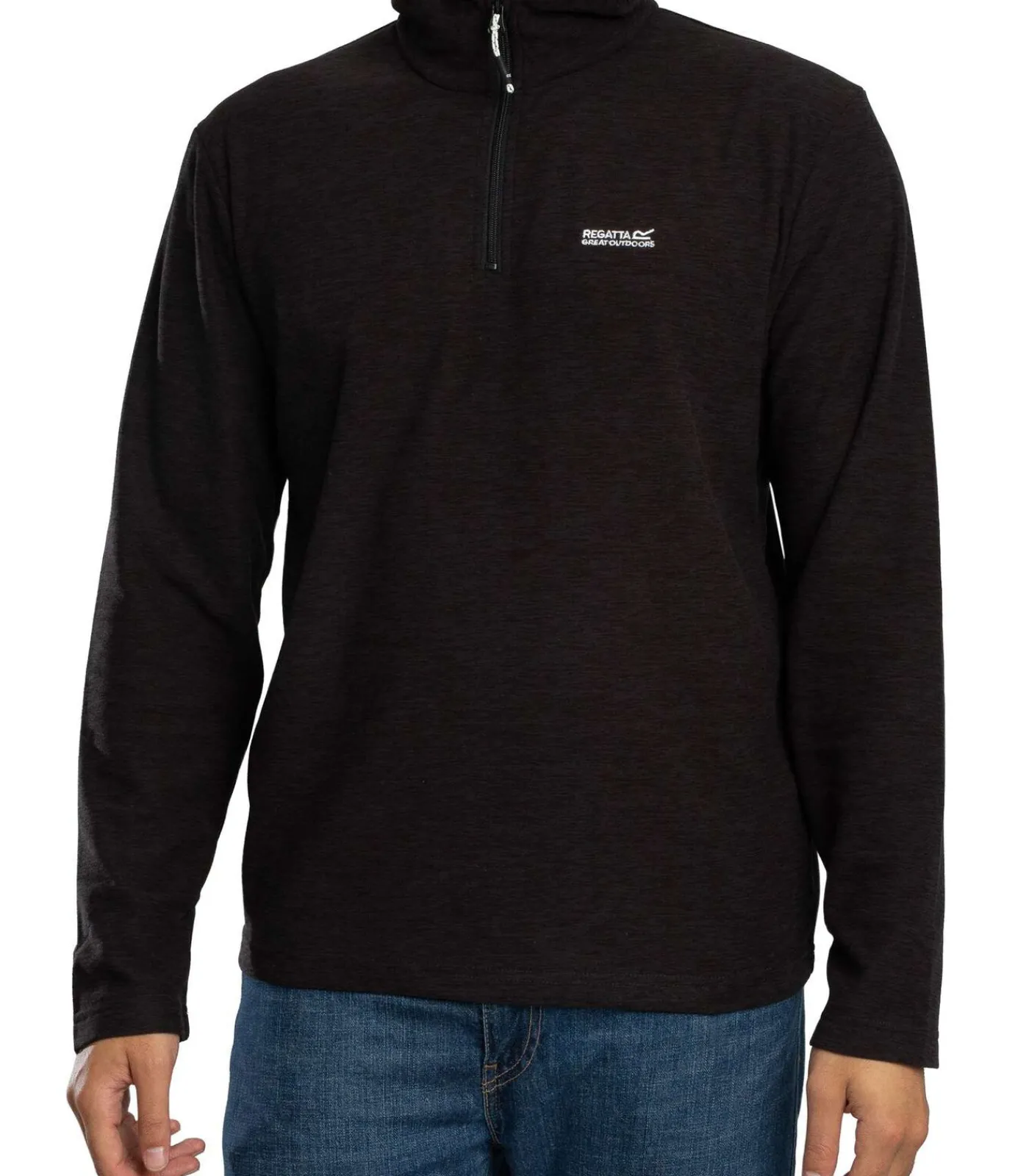 Sale Thompson Marl Fleece Met Halve Rits Heren Truien & Cardigans
