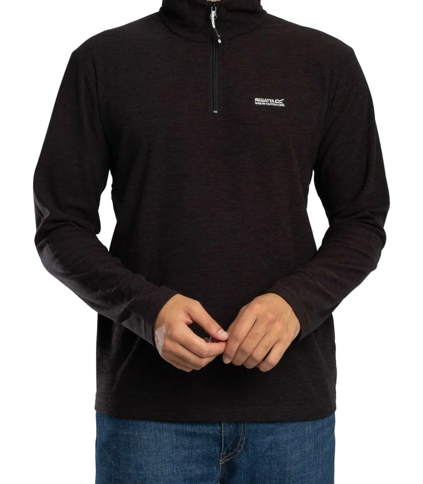 Sale Thompson Marl Fleece Met Halve Rits Heren Truien & Cardigans