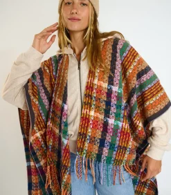 Clearance THURZA BIGBEAR Multicolour Poncho DAMES Truien & Cardigans