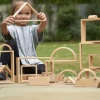 Discount houten architect blokkenset - natuurlijk beukenhout - 28 stuks Kinderen Speelgoed