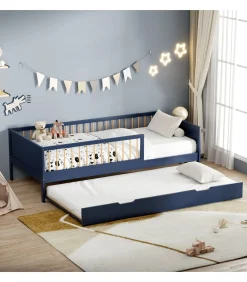 Outlet Tiroir-lit bleu foncé Kinderen Kinderen Home