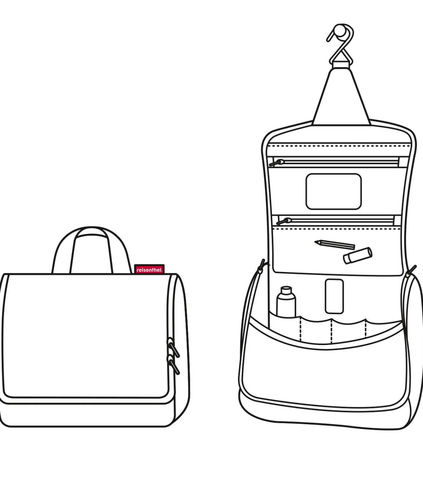 Sale Toiletbag - Toilettas - Dots Zwart Toilettassen