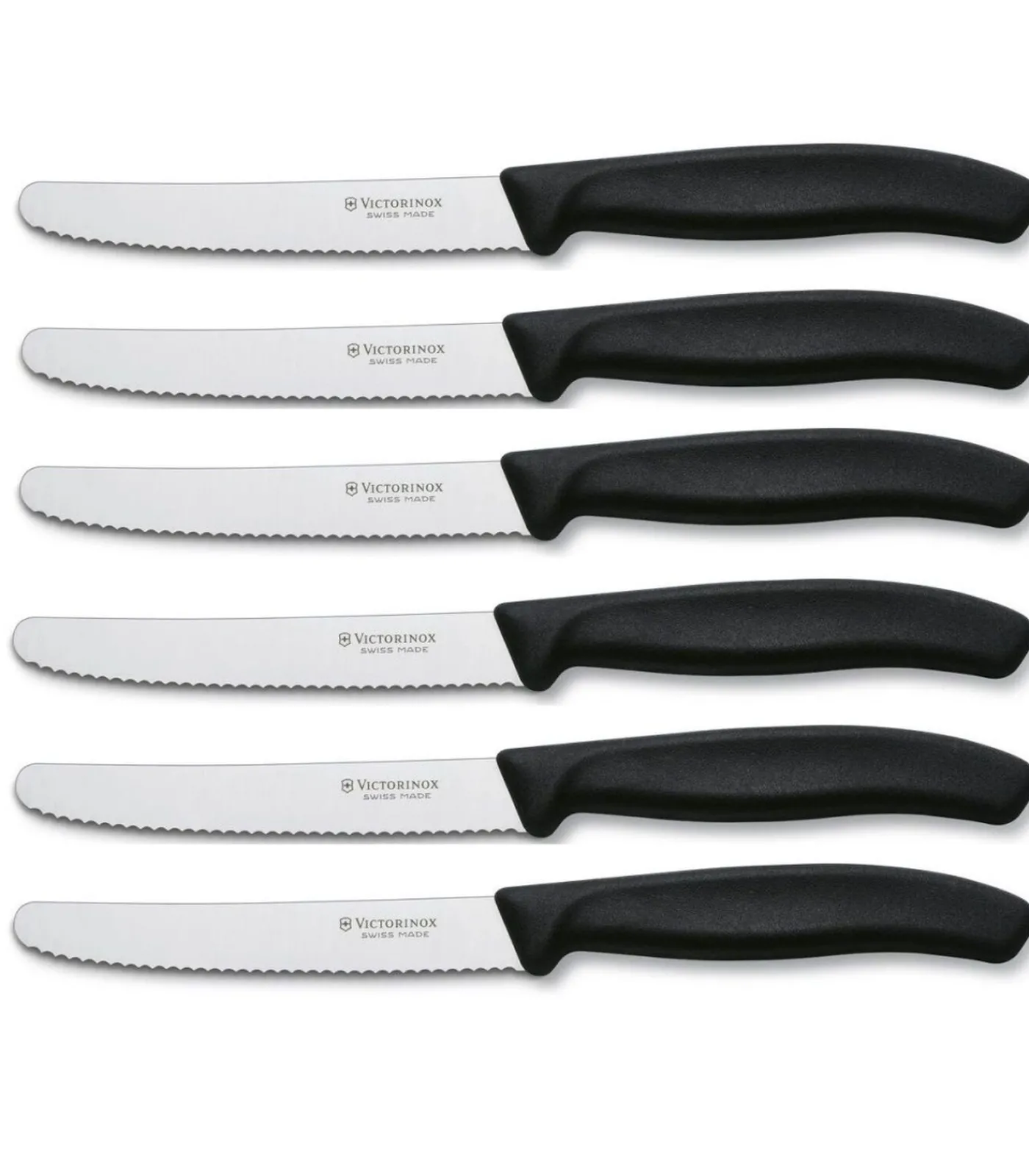 Best Tomaten- / Worstmes Swiss Classic - Zwart - 6 stuks Bestek