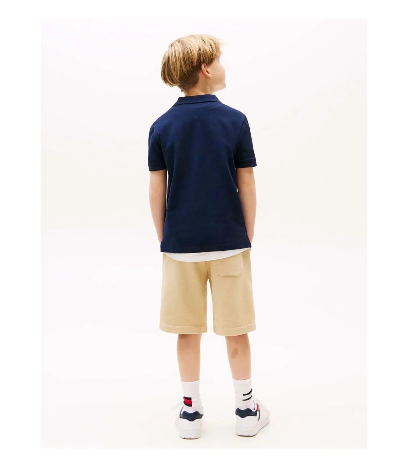 New Tommy Script Flag Polo Ss Kinderen T-Shirts & Polo's