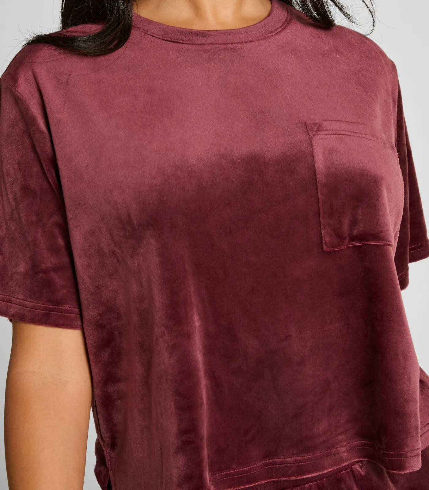 Outlet Top Velours Pocket DAMES Nachtmode