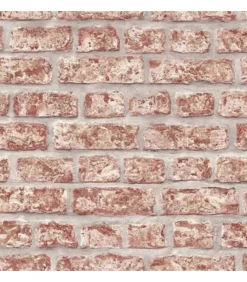 Online Topchic Behang bakstenen rood en grijs Decoratie