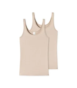DAMES SCHIESSER topje 2 pack modal essentials tank tops sand