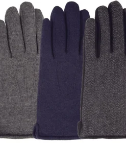 Heren ISOTONER Touchhandschoenen in visgraatwol voor heren