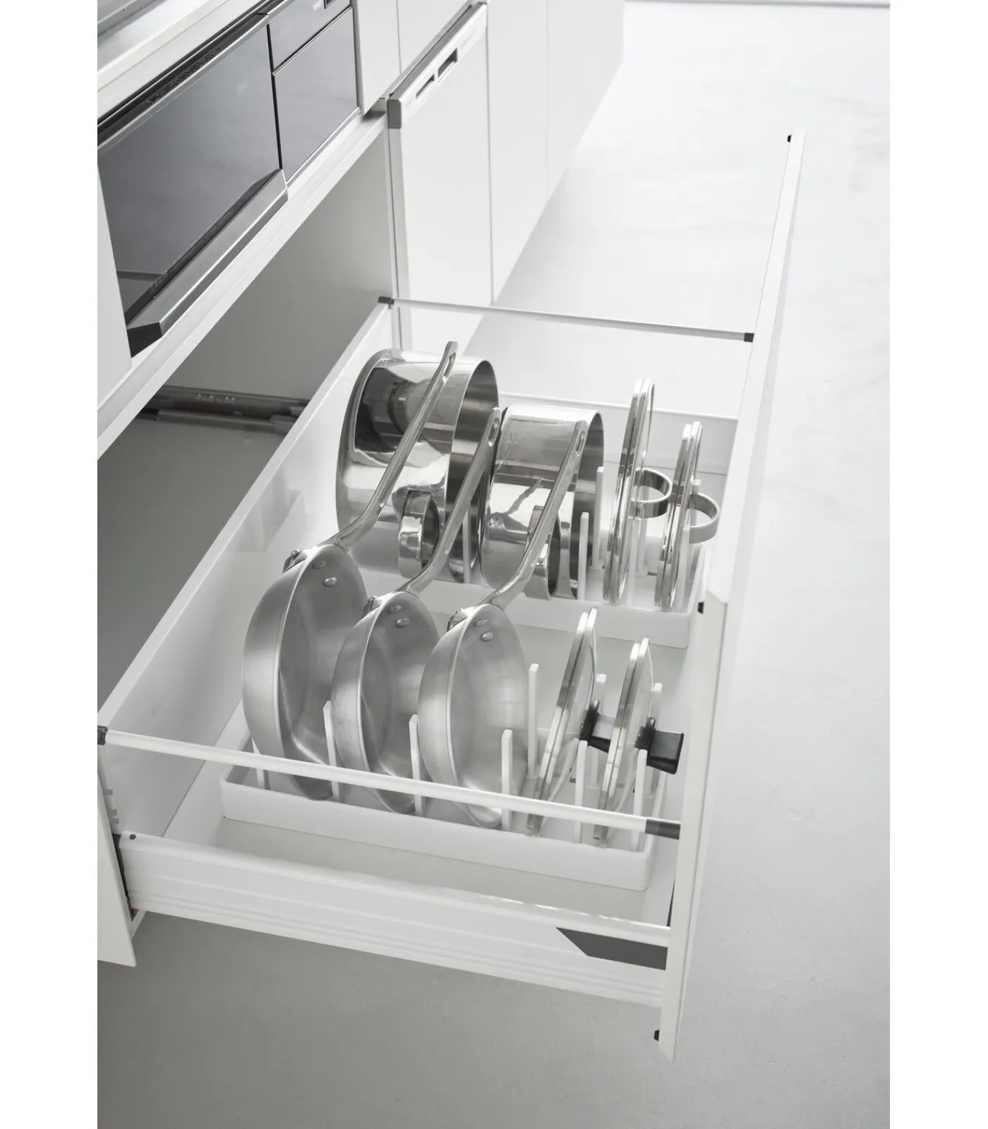 YAMAZAKI Tower Deksel & pannenhouder verstelbaar - Wit