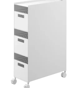 YAMAZAKI Tower Opbergmanden op wielen 3-laags - Wit