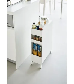 YAMAZAKI Tower Opbergmanden op wielen 3-laags - Wit