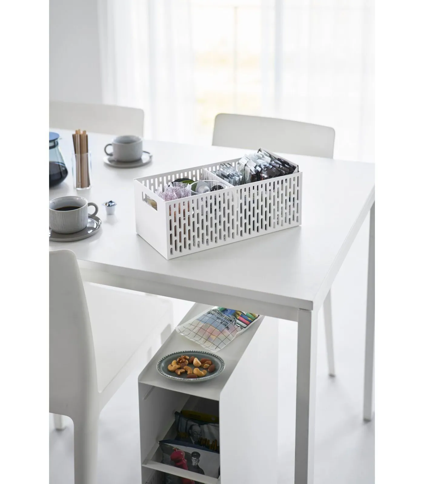 YAMAZAKI Tower Opbergmanden op wielen 3-laags - Wit