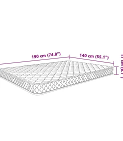 Best Traagschuimmatras 140x190x17 cm Zacht wit Matrasbeschermer