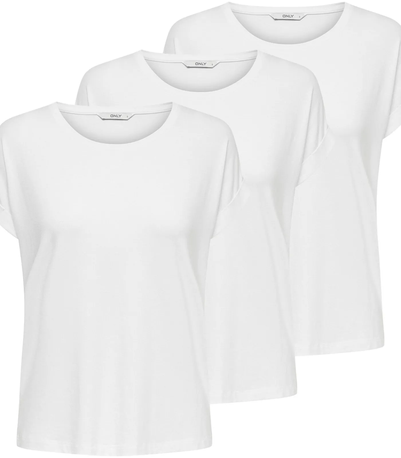 Outlet T-shirt ONLMOSTER O-NECK TOP 3P Set van 3 DAMES T-Shirts & Tops