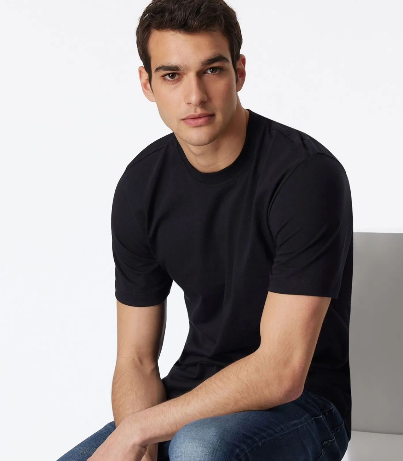 Heren SCHIESSER t-shirt ronde hals 2 pack essentials american shirts