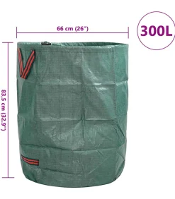Discount Tuinafvalzakken 4 pcs Groen 66 x 66 x 83.5 cm Polypropyleen Manden En Bakken