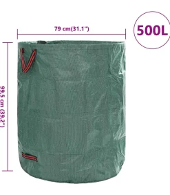 vidaXL Tuinafvalzakken 4 pcs Groen 79 x 79 x 99.5 cm Polypropyleen